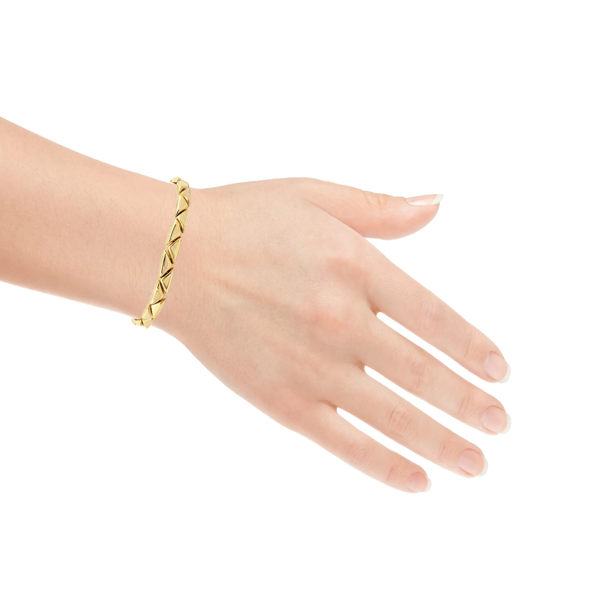 14K Gold Spike Bracelet