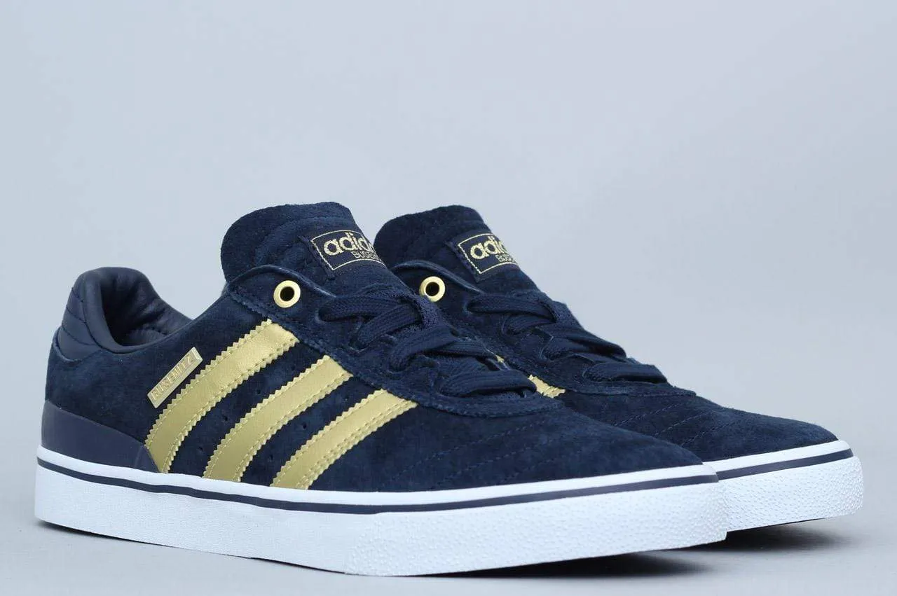 adidas Busenitz Vulc Adv Shoes 10 Year Anniversary Collegiate Navy / Gold / Footwear White