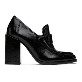AMI Alexandre Mattiussi Black Leather Loafer Heels