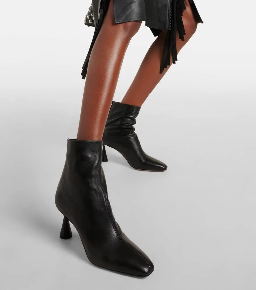Aquazzura Amore 75 leather ankle boots