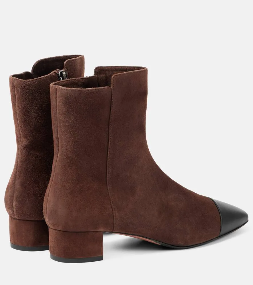 Aquazzura French Flirt 35 suede ankle boots