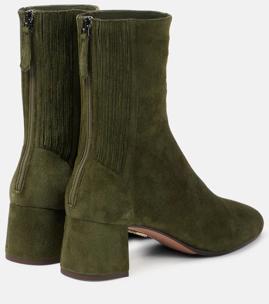 Aquazzura Saint Honore 50 suede ankle boots