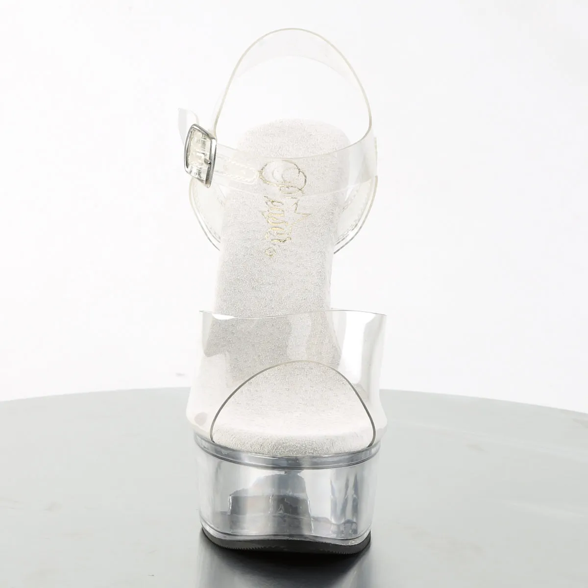 CAPTIVA-608 Clear Ankle Peep Toe High Heel