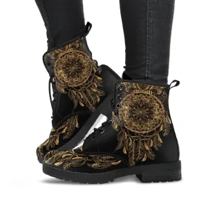 Combat Boots - Dreamcatcher | Vegan Leather Lace Up Boots, Handmade Lace Up Boots, Women’s Boots, Men’s Boots 9.5, Custom Shoes