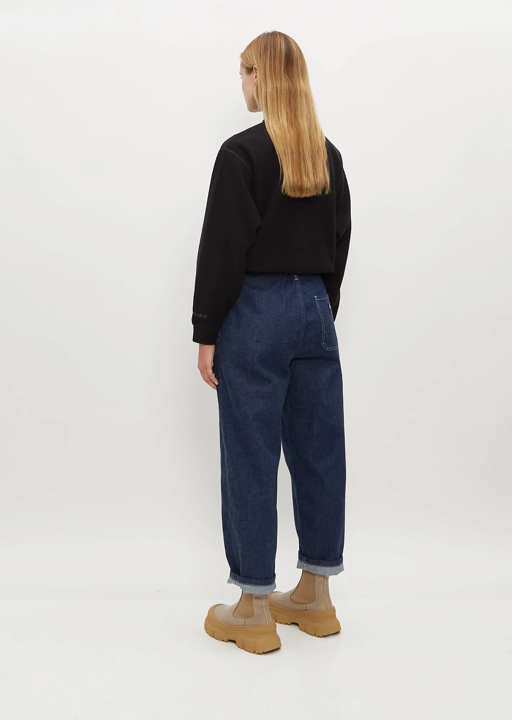 Cotton Twill Easy Pants — Indigo