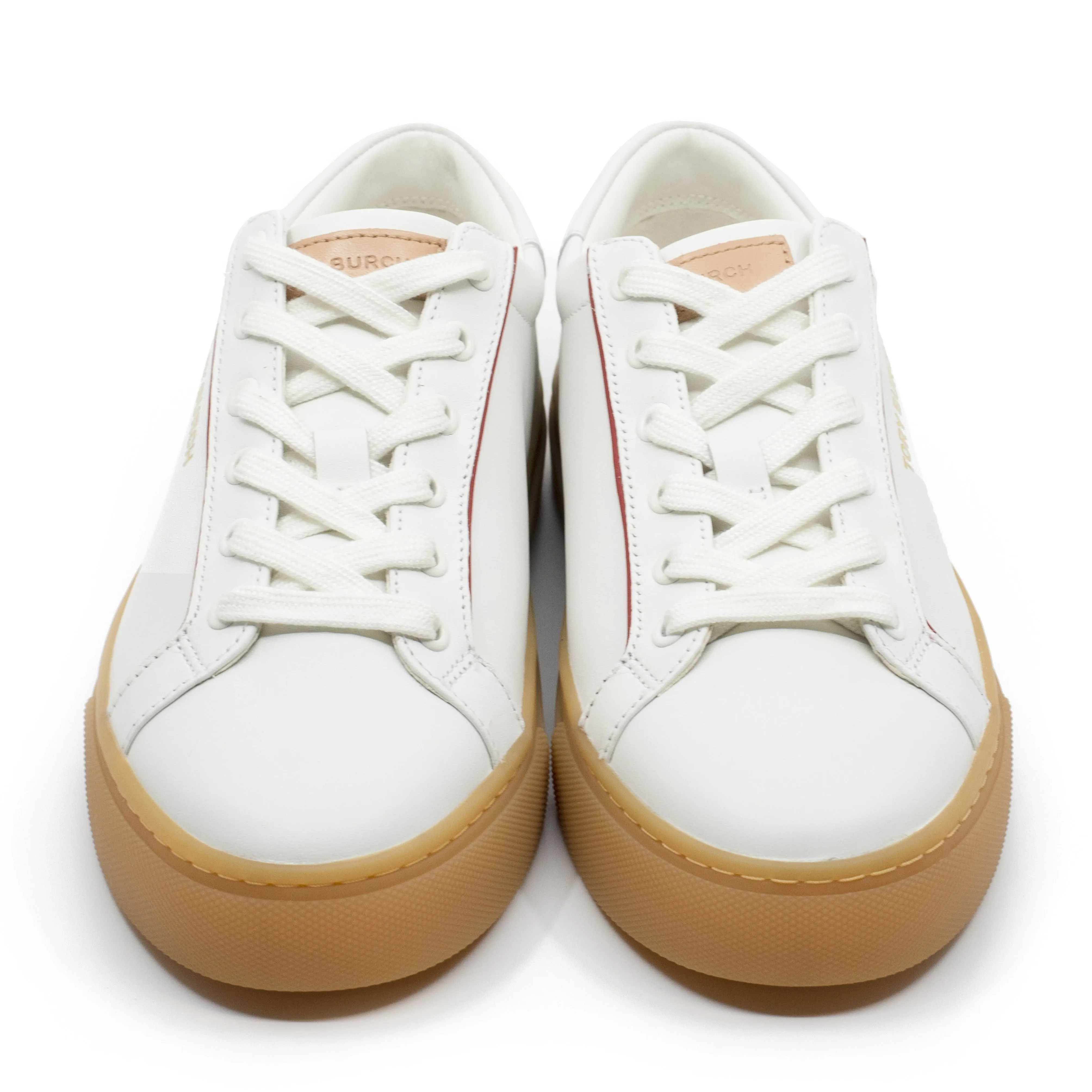 Court Sneakers in Snow White & Brilliant Red