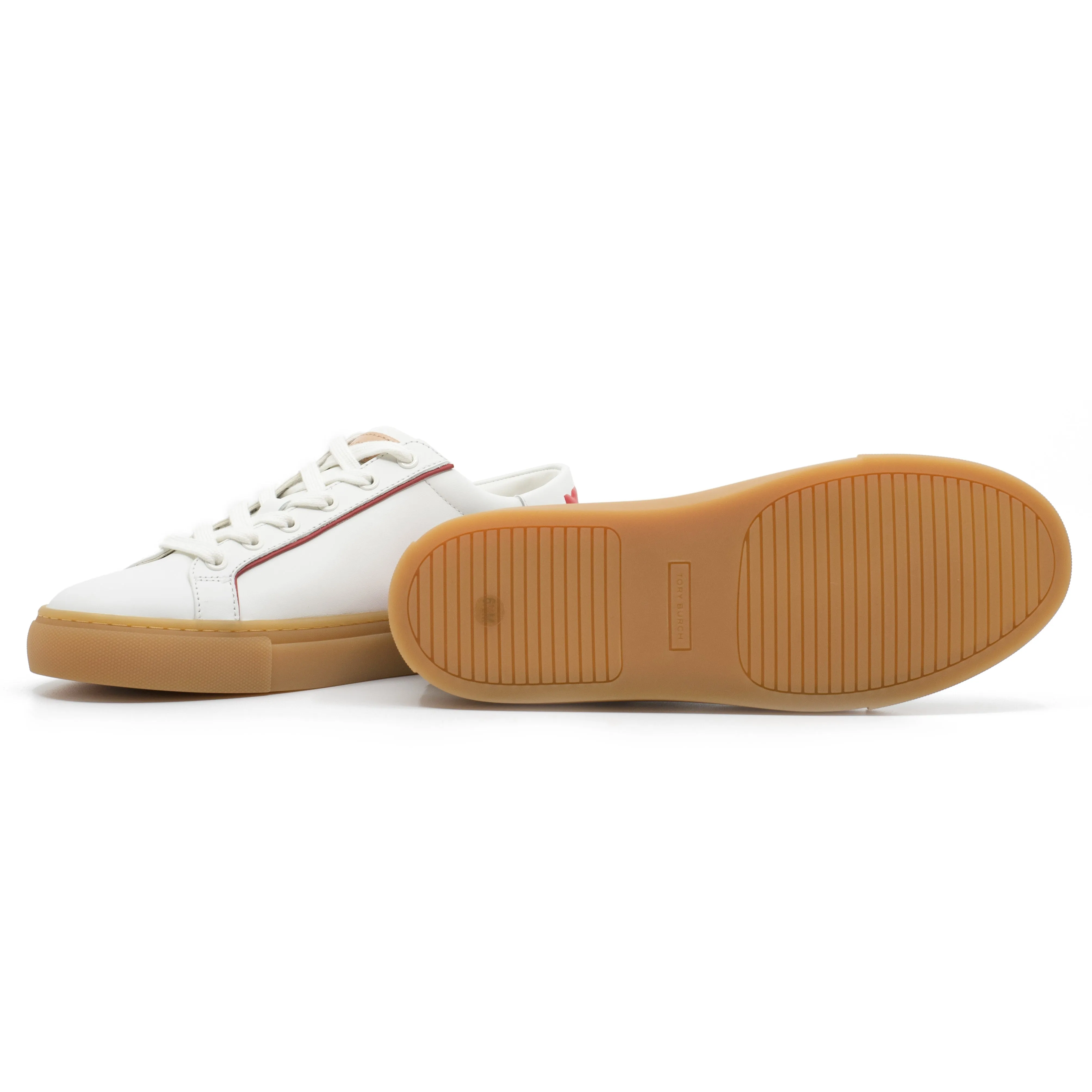 Court Sneakers in Snow White & Brilliant Red