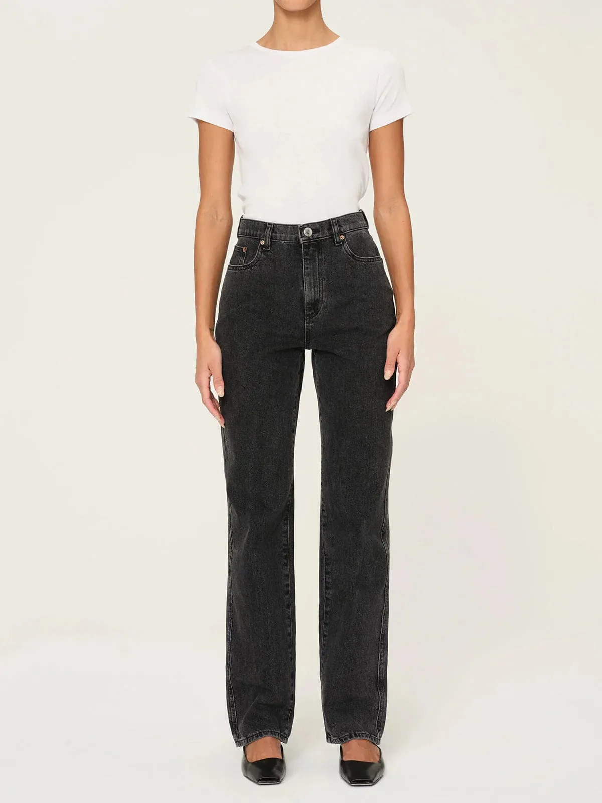 Demie Straight Leg Jeans - Grey