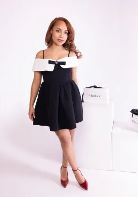 “Dream Girl” Skater Black and White Dress