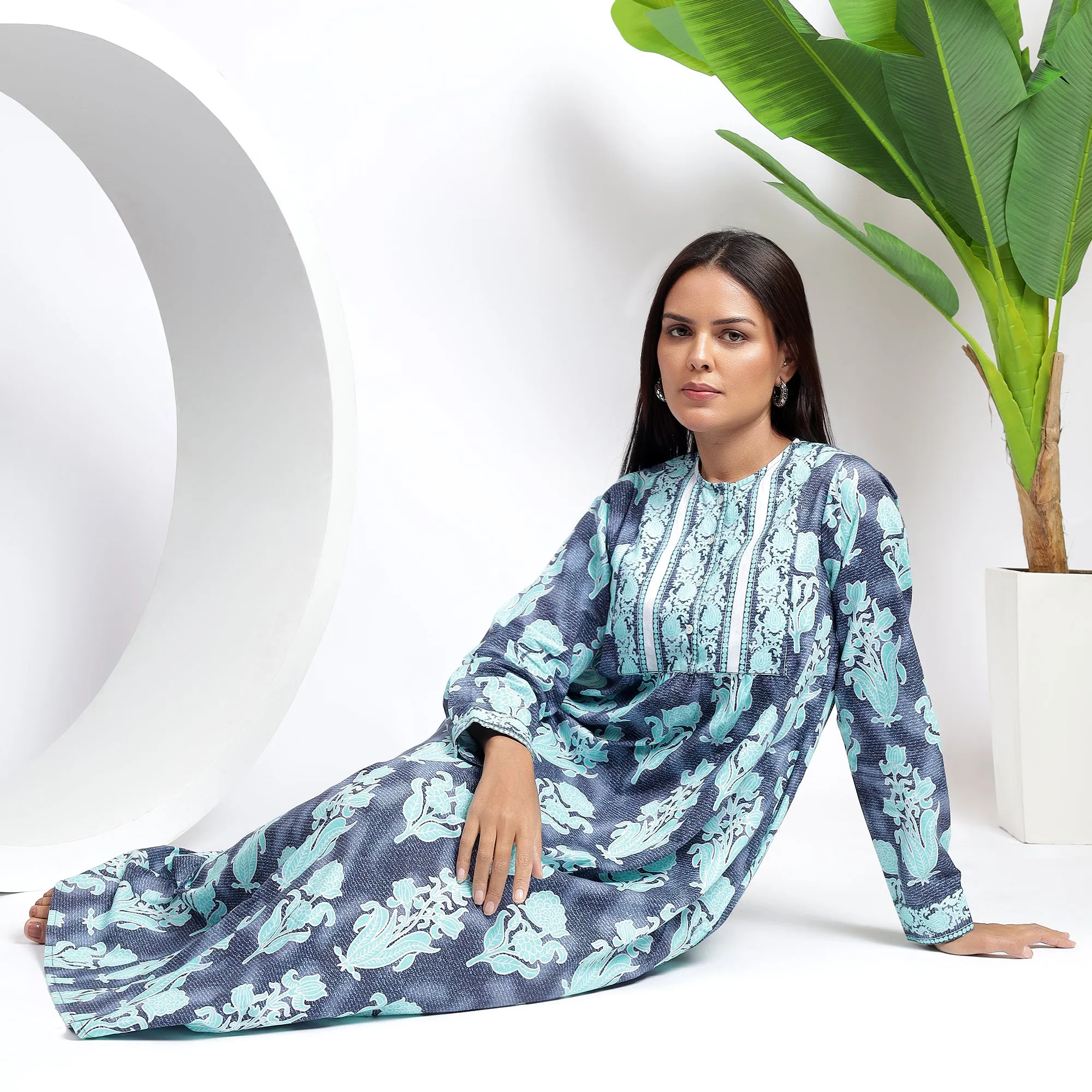 Floral Buti Prints Cotton Midi Dresses - Formal Chic Attire