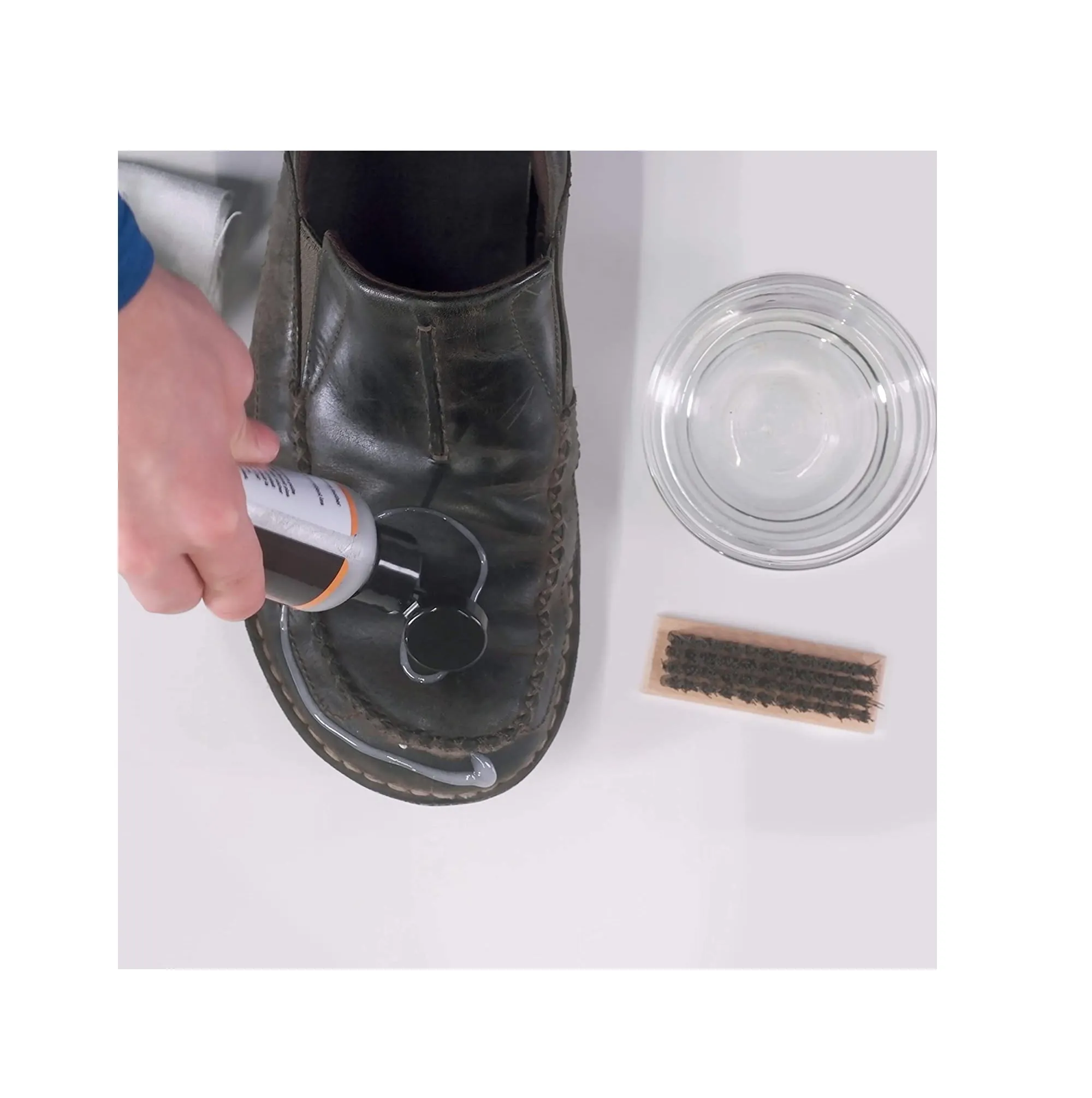 Gear Aid Revivex Leather Boot Care Kit with Water Repellent Cleaner Brush and Cloth