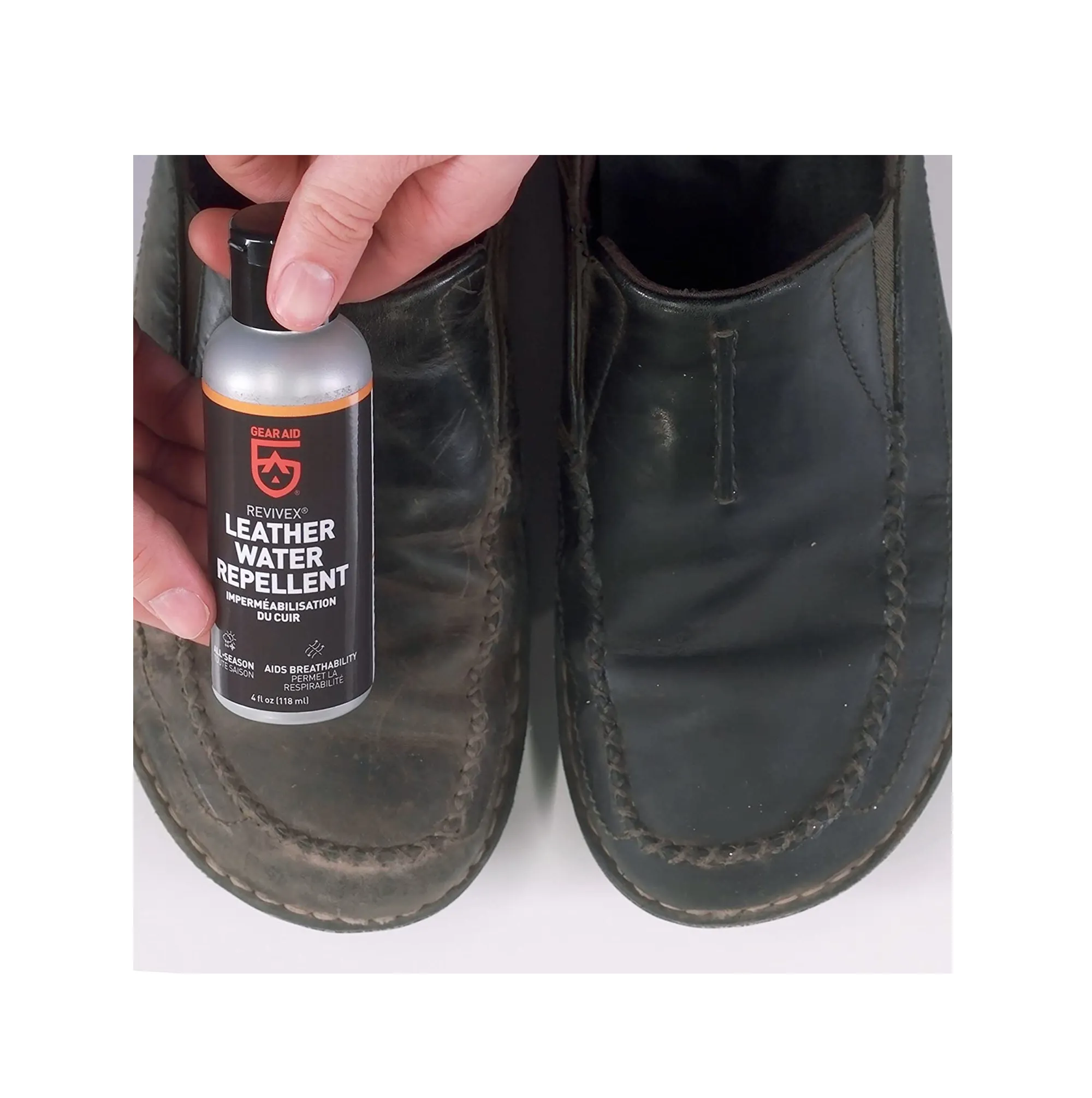 Gear Aid Revivex Leather Boot Care Kit with Water Repellent Cleaner Brush and Cloth