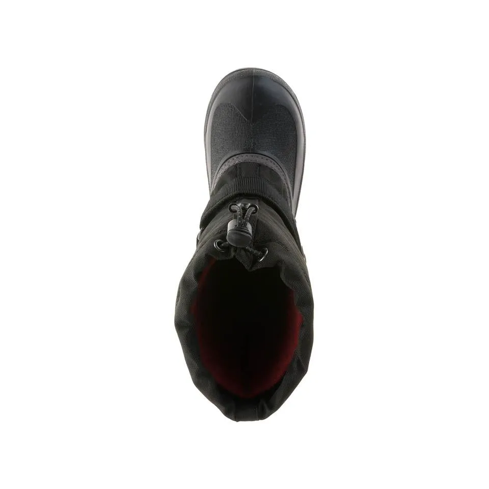 Kamik Kids Waterbug5 Pull On Rounded Toe Waterproof Snow Boots, Black/Charcoal