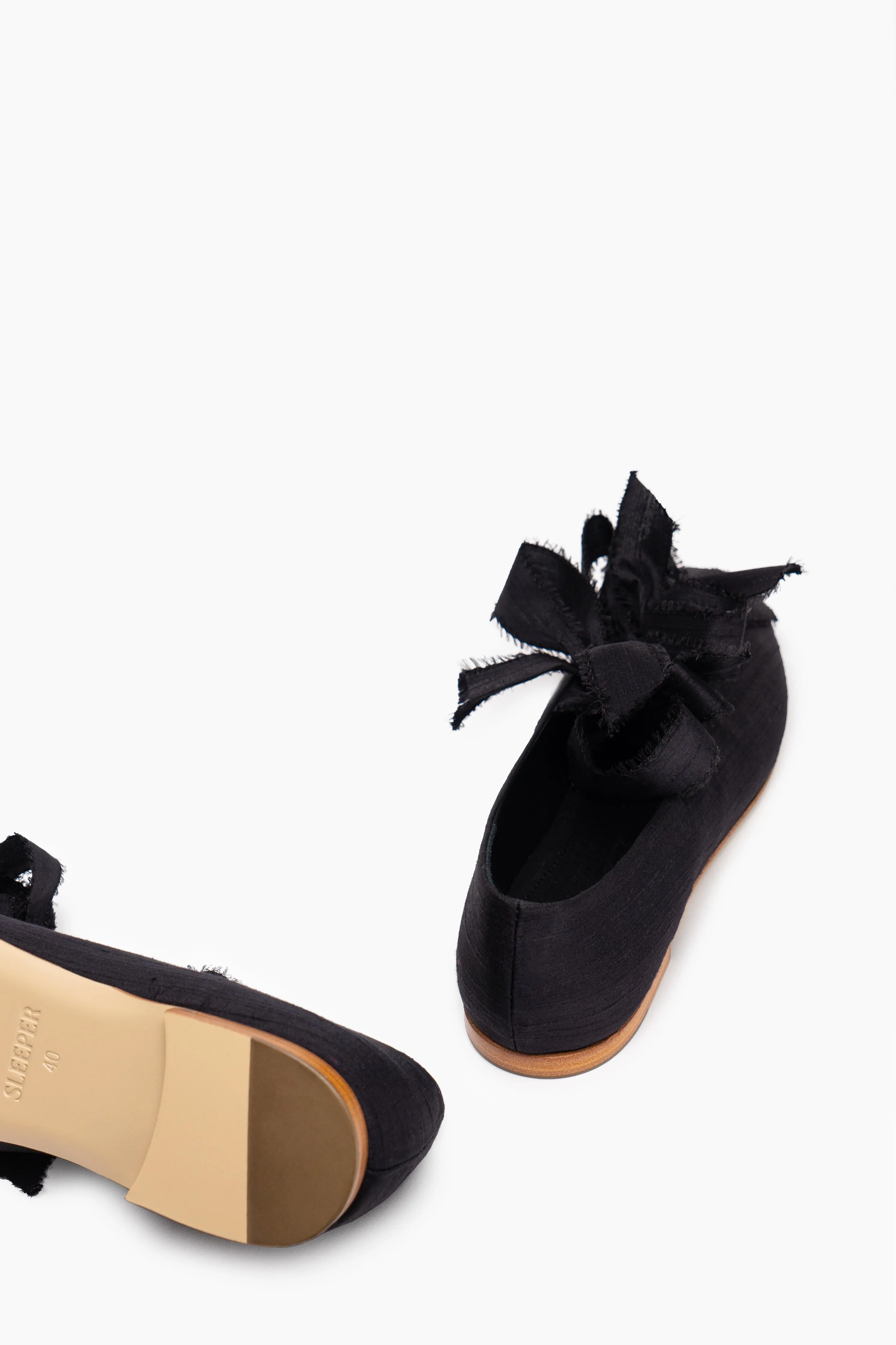Mille-feuille Silk Flats with Bows