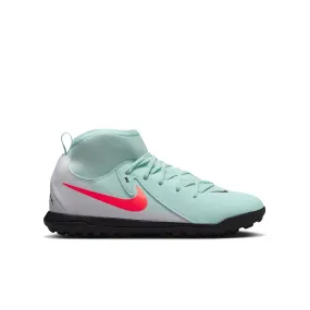 Nike Junior Phantom Luna II Club TF Turf Soccer Shoes- Mint/Atomic Red Off Noir