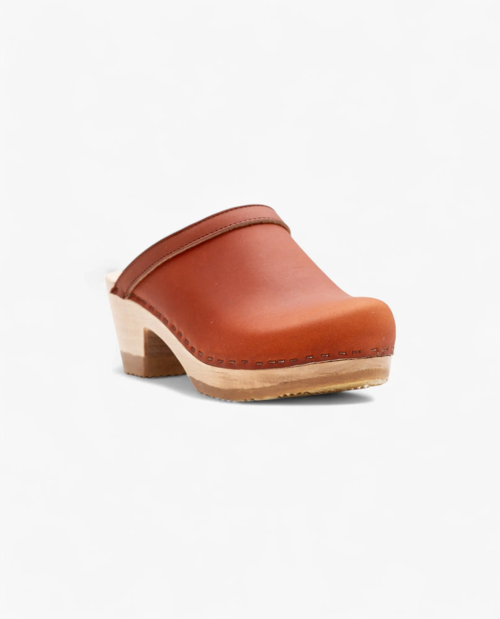 Old School Clog On Mid Heel