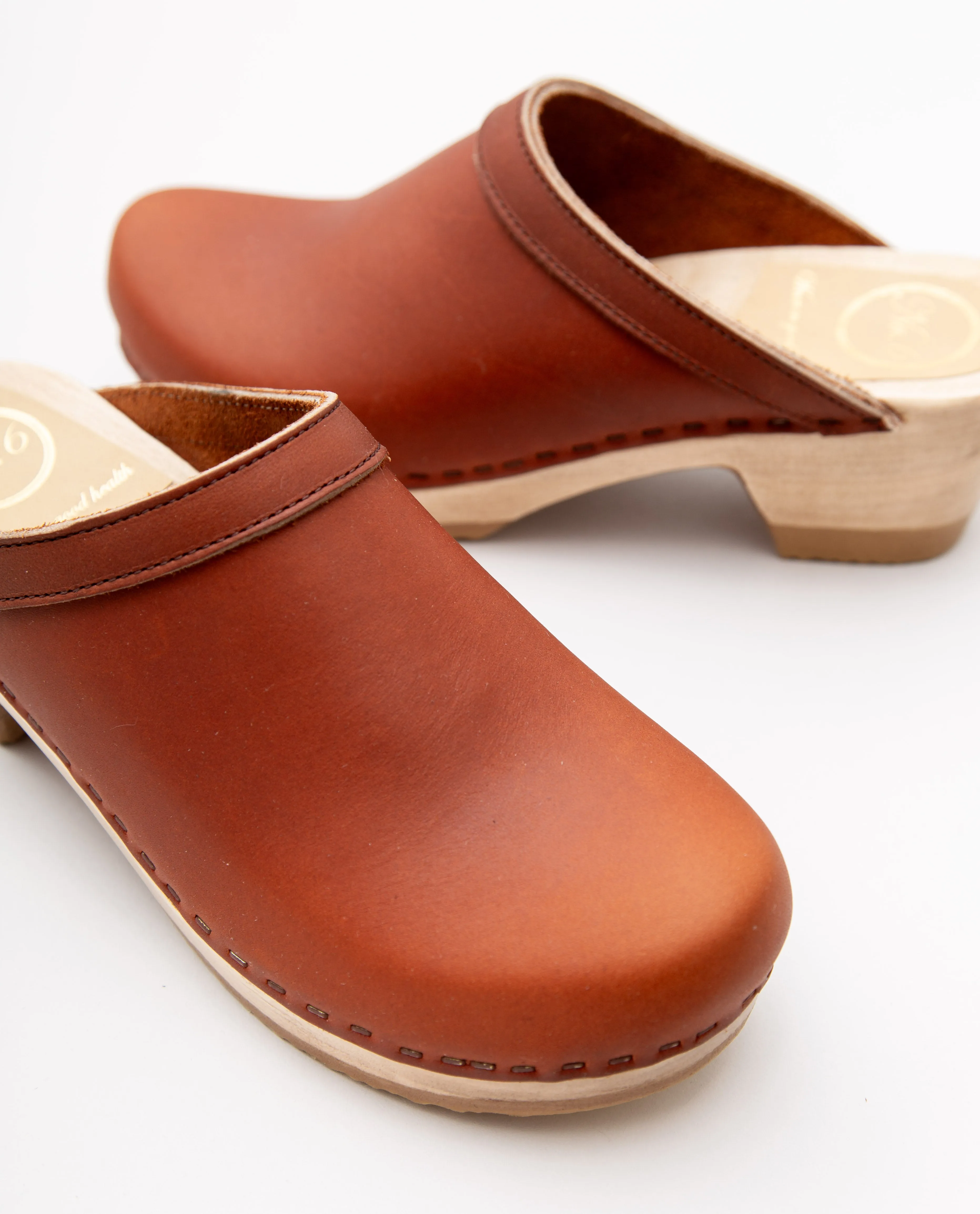 Old School Clog On Mid Heel