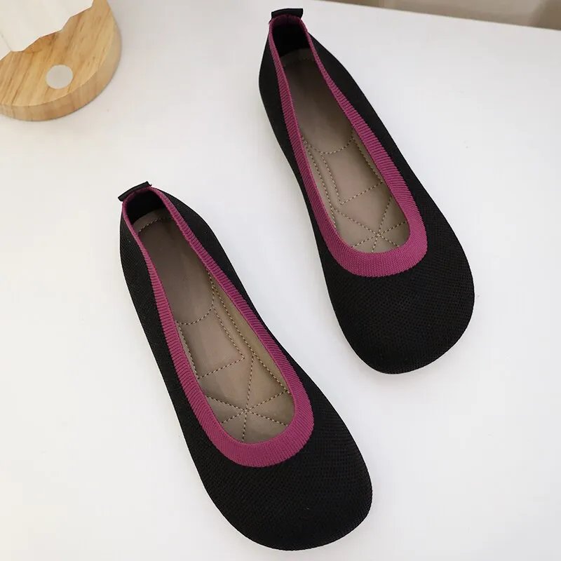 Owlkay Weaving Breathable Loafers  Comfortable Walking Casual Flats Shoes WF06
