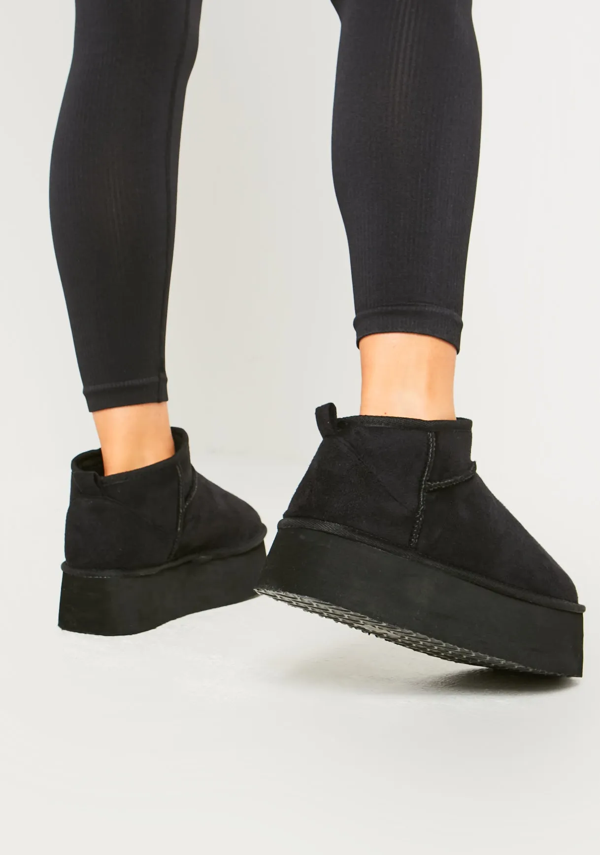 Phoebe Black Platform Ankle Boots