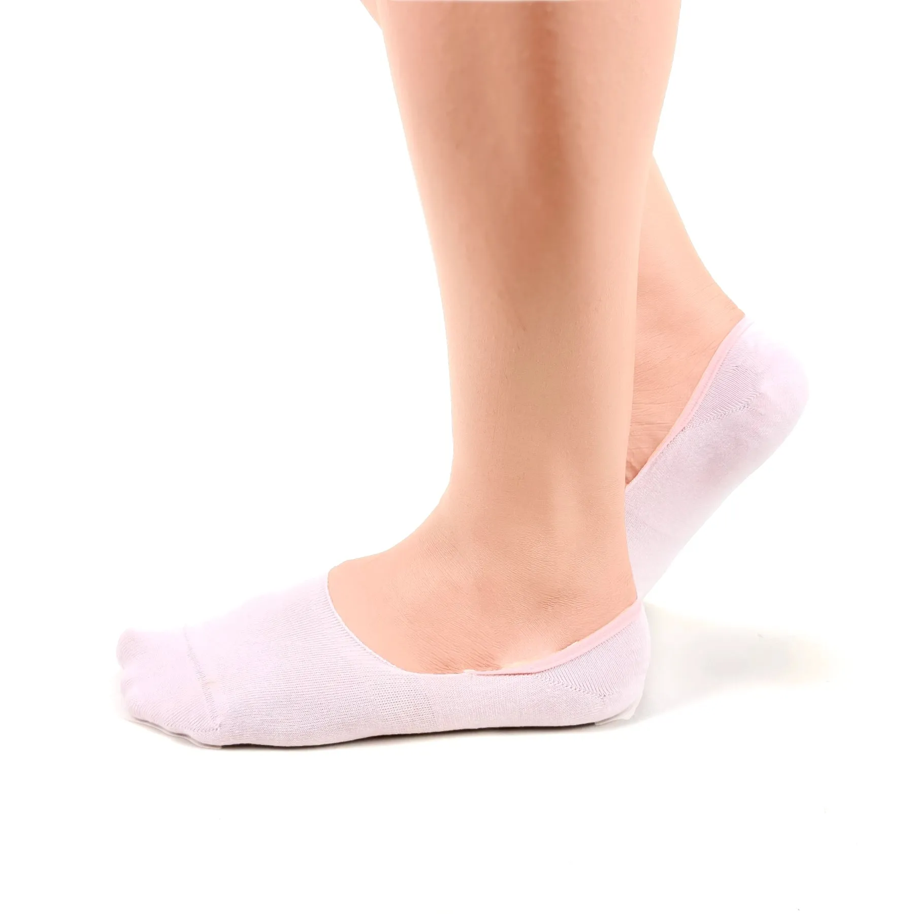 Pink Bamboo No-Show Socks