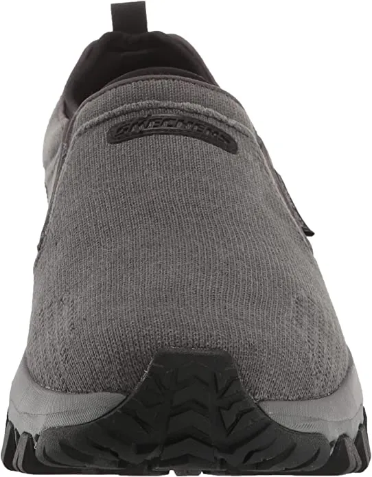 Skechers Edgemont Shelvin Black Rounded Toe Slip On Breathable Mesh Loafers
