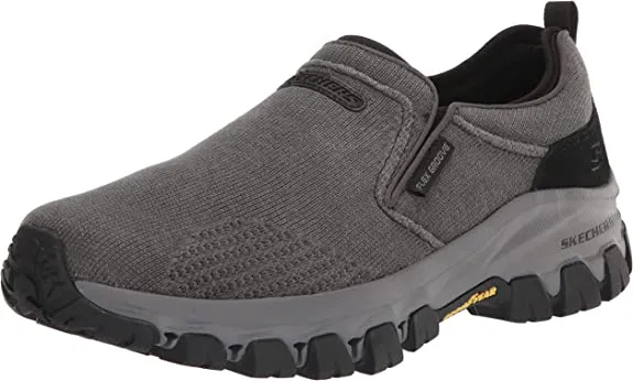Skechers Edgemont Shelvin Black Rounded Toe Slip On Breathable Mesh Loafers