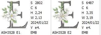 Snow Bouquet Letter E