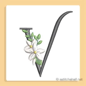 Snow Bouquet Letter V