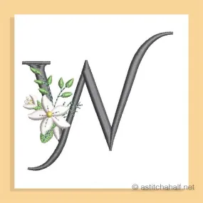 Snow Bouquet Letter W