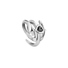 Spiked Heart Combination Ring