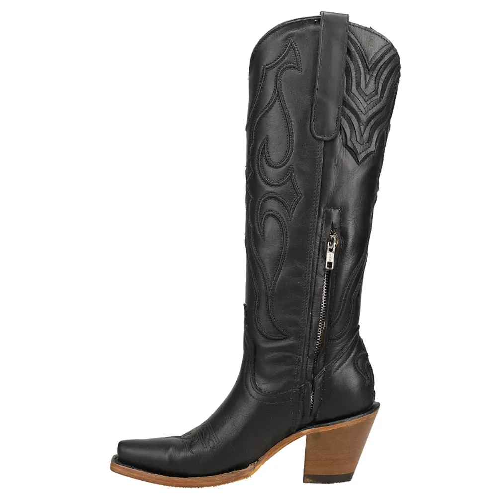 Stitch Pattern Embroidered Snip Toe Cowboy Boots