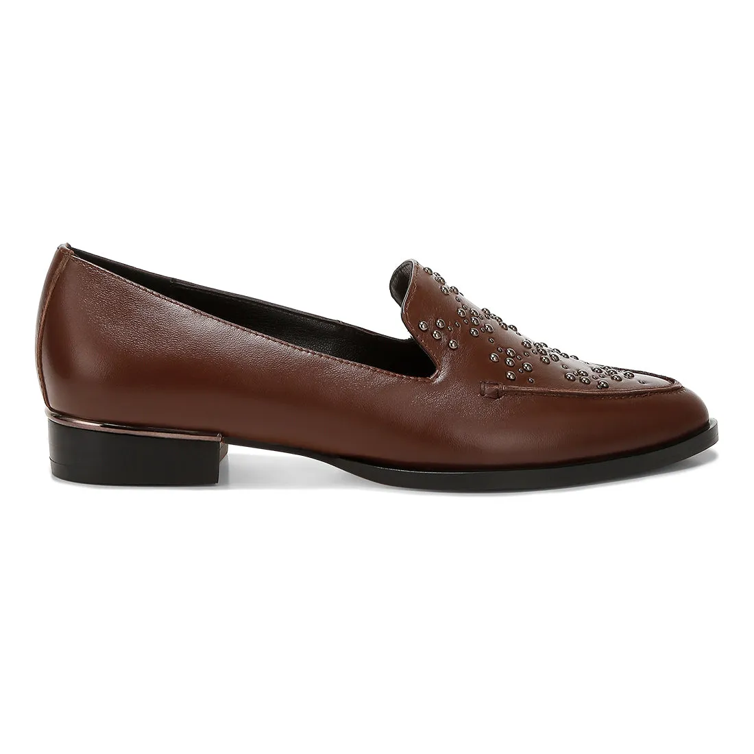 Studded Genuine Leather Loafers