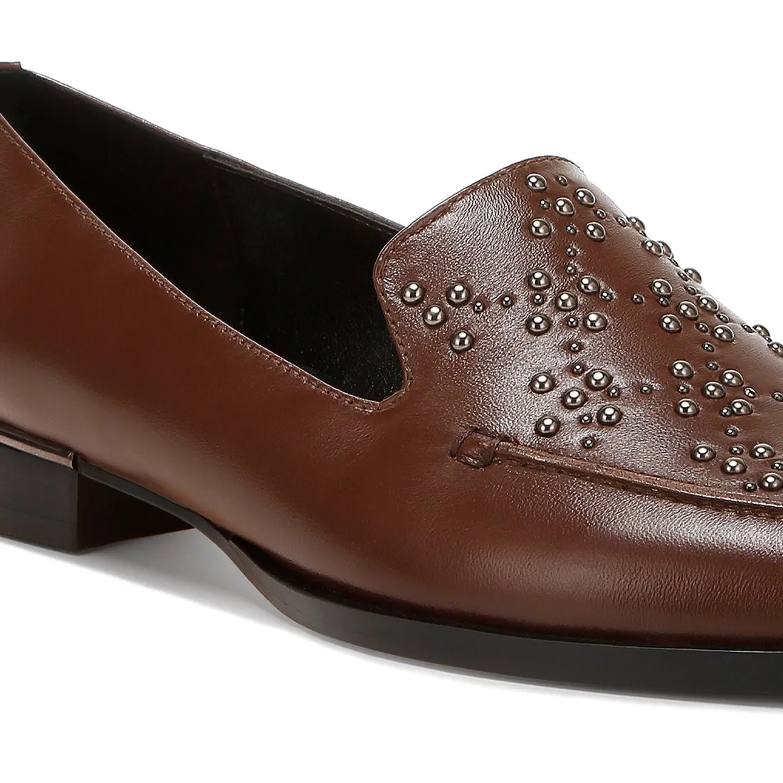 Studded Genuine Leather Loafers