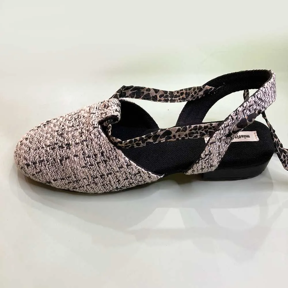 Tie-up Slingback for Women | Powder Pink with Pop of Grey | Chic Look