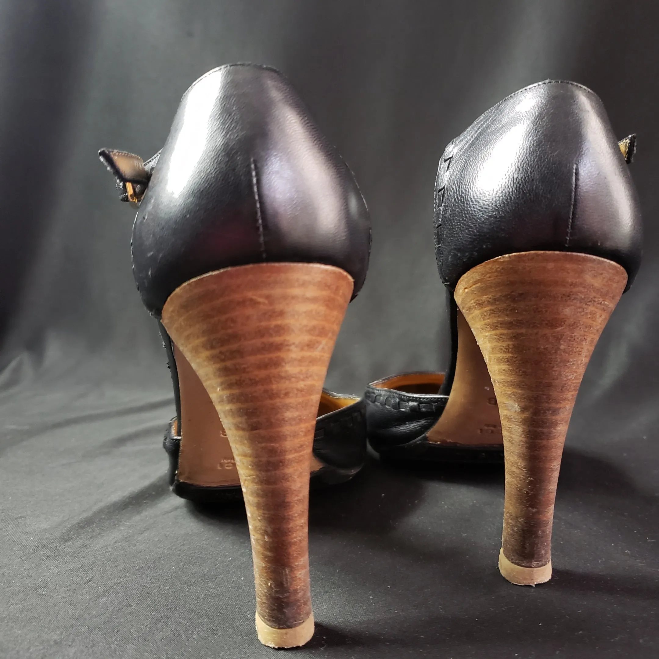 Vintage Gucci Ankle Wrap Pumps Size 7.5