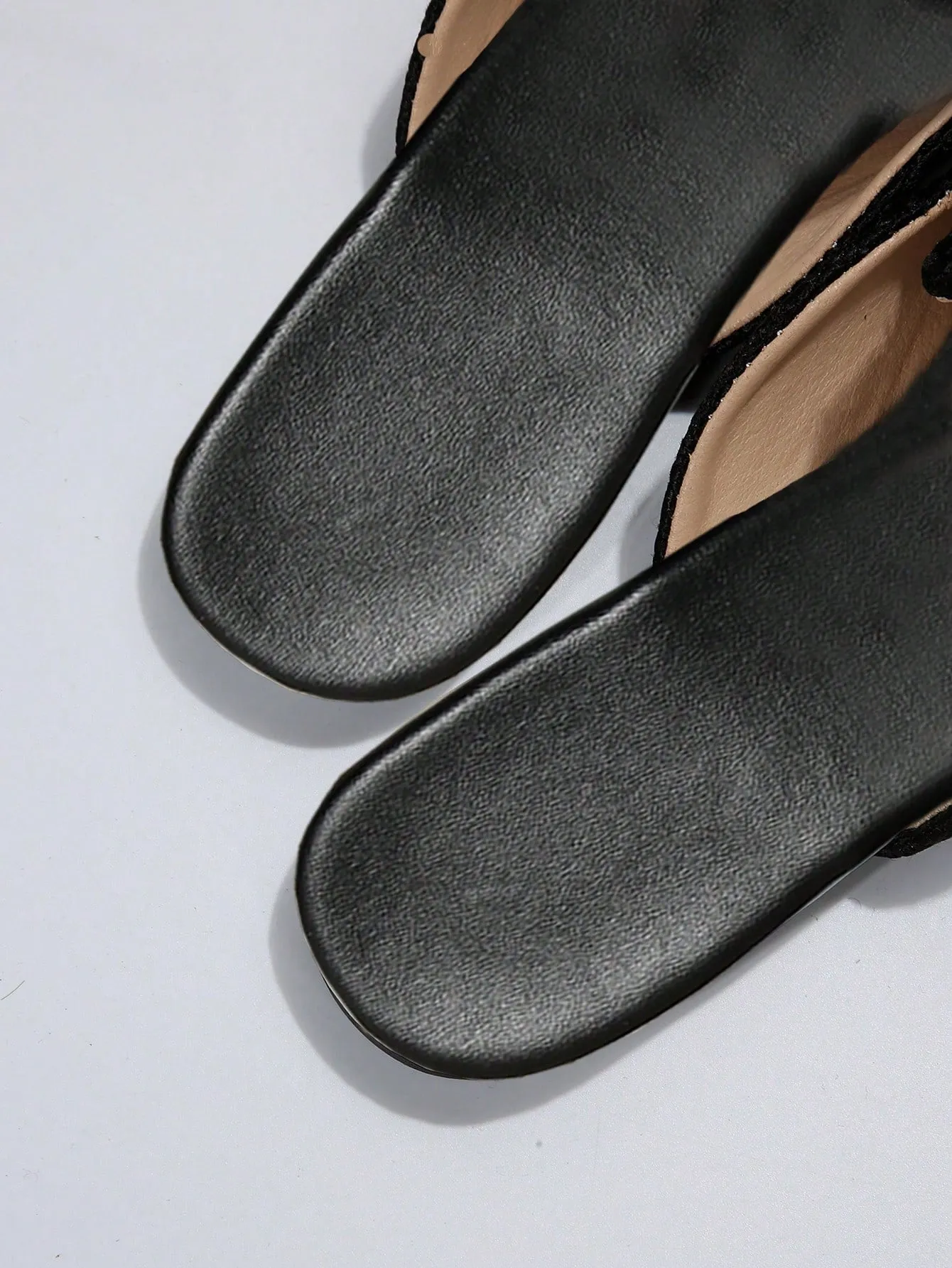 Women Plaid Pattern Point Toe Flat Mules, Elegant Outdoor Flats